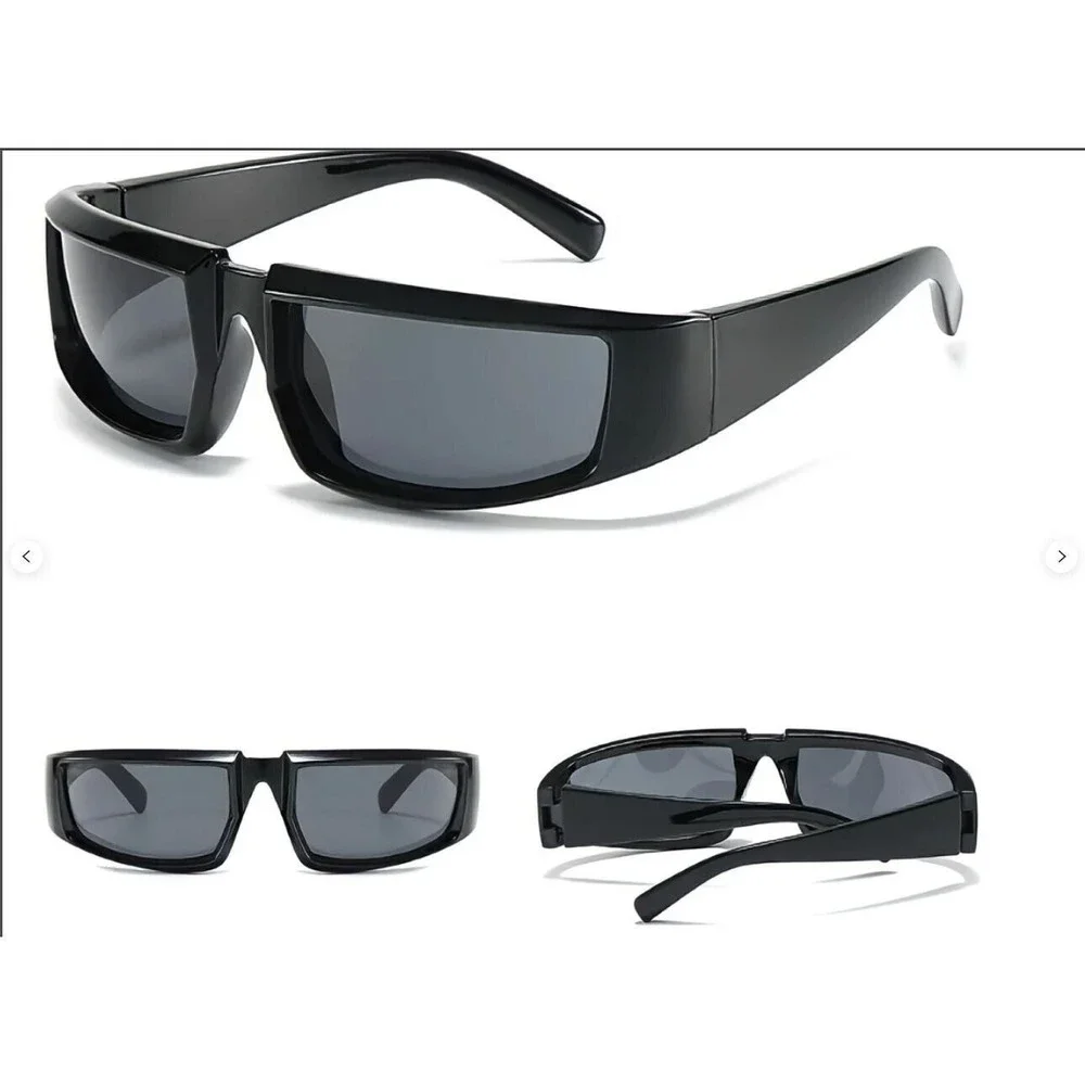Men Sunglasses Dark Black Lens Hip Hop‎ Rapper Gangster Style Fashion Designer